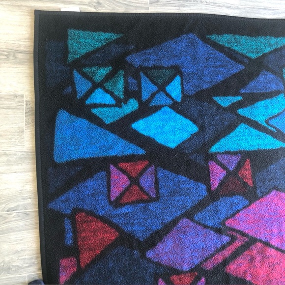 Biederlack Geometric Patterned in Black and Blue blanket - Picture 7 of 10